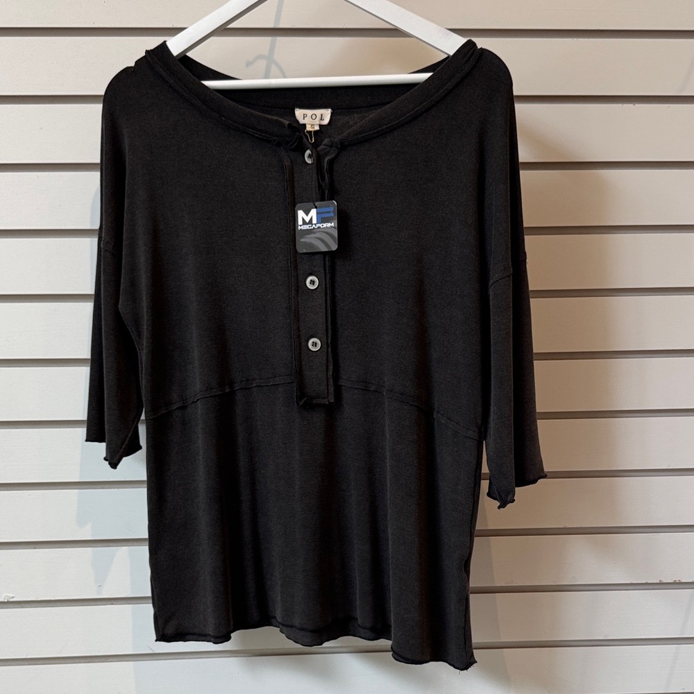 POL Black Button-Down Shirt. Never Worn or Washed.